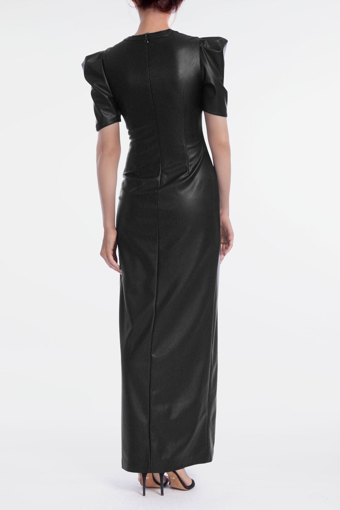 ONE33 SOCIAL - The Toby - Vegan Leather Maxi Dress -