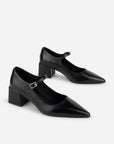 Intentionally Blank - Bond Leather Mary Jane Heel - BLACK LEATHER