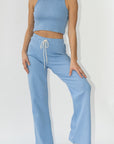Wildflo Studio - Wide Leg Lounge Pants Cornflower -