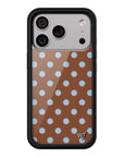 Wildflower iPhone case 17 Pro Polka Dot Brown Blue Cute