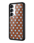 Wildflower Galaxy S25 case Polka Dot Brown Blue Cute