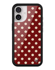 Wildflower iPhone case 17 Polka Dot Burgundy and Cream Cute