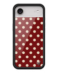 Wildflower iPhone case 17 Air Polka Dot Burgundy and Cream Cute