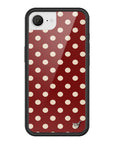 Wildflower iPhone case 17e Polka Dot Burgundy and Cream Cute