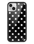 Wildflower Polka Dot Black and White iPhone 14 Case