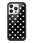Wildflower Polka Dot Black and White iPhone 16 Pro Case