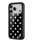 Wildflower Polka Dot Black and White iPhone 17 Pro Case