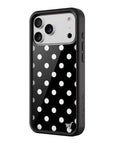 Wildflower Polka Dot Black and White iPhone 17 Pro Max Case