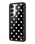 Wildflower Galaxy S25 case Polka Dot Black White Cute