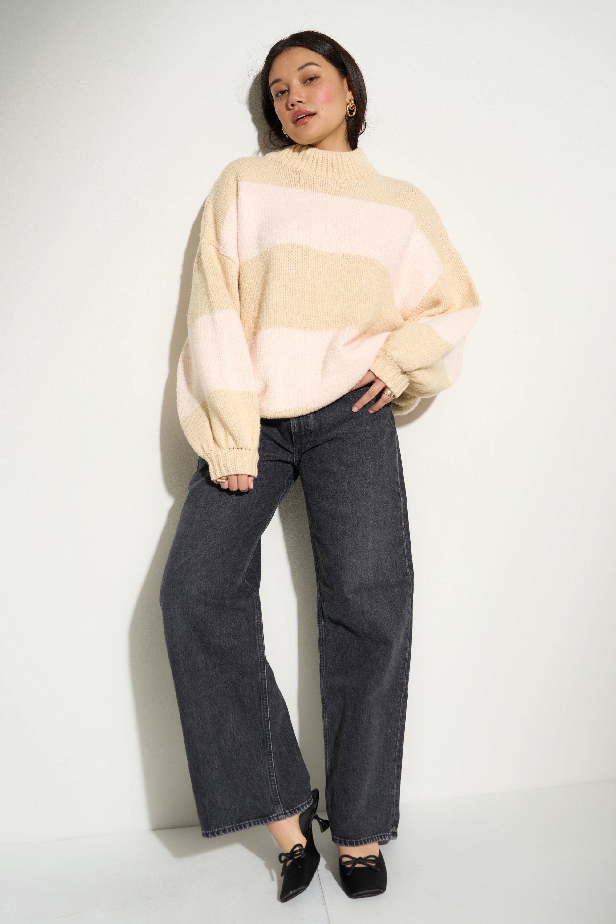 Bellamy Pullover - Pink Stripe