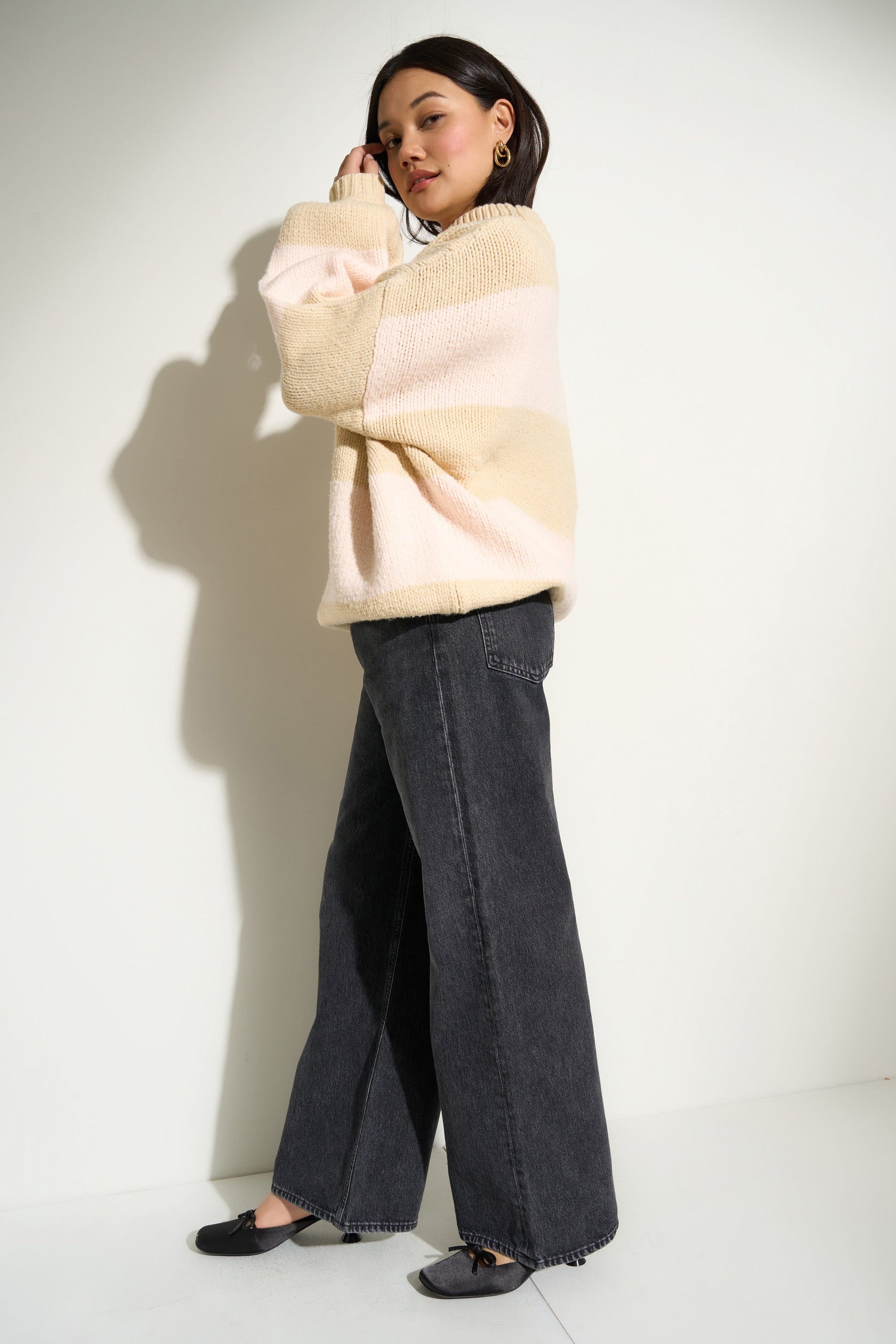 Bellamy Pullover - Pink Stripe