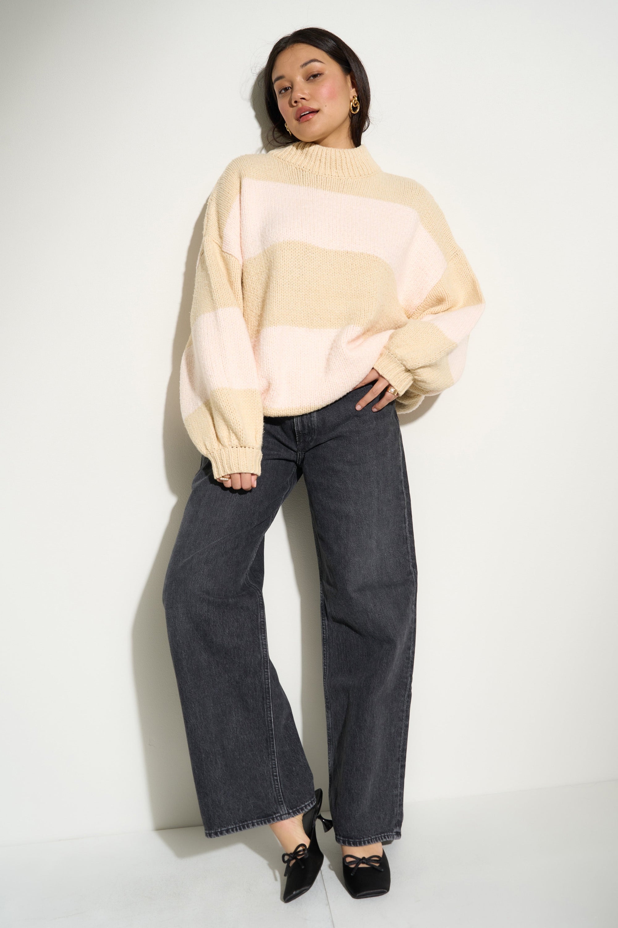Bellamy Pullover - Pink Stripe