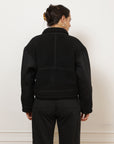 Vanessa Shearling Bomber Jacket - Black