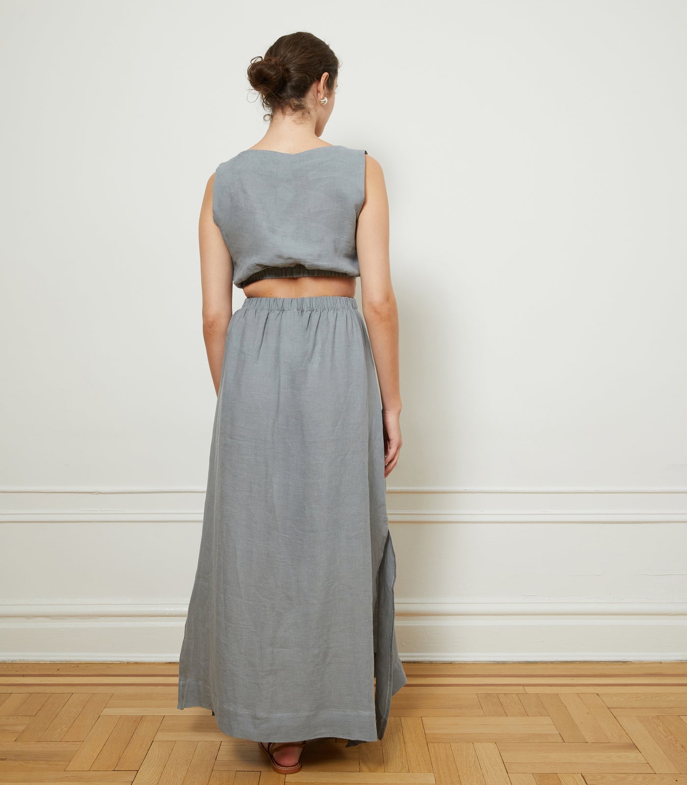 Rosa Linen Skirt - Blue