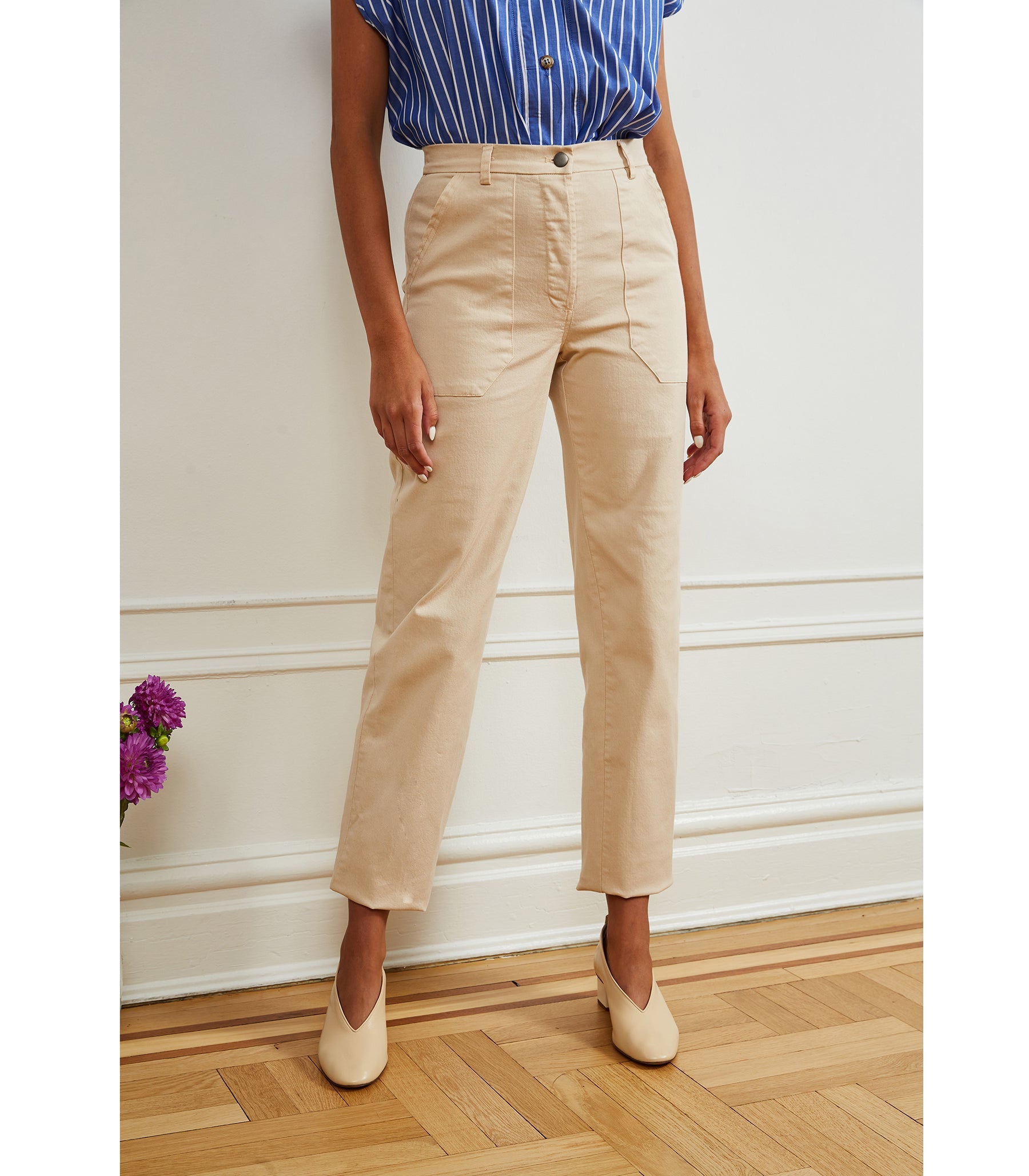 James Straight-Leg Work Pant - Sand