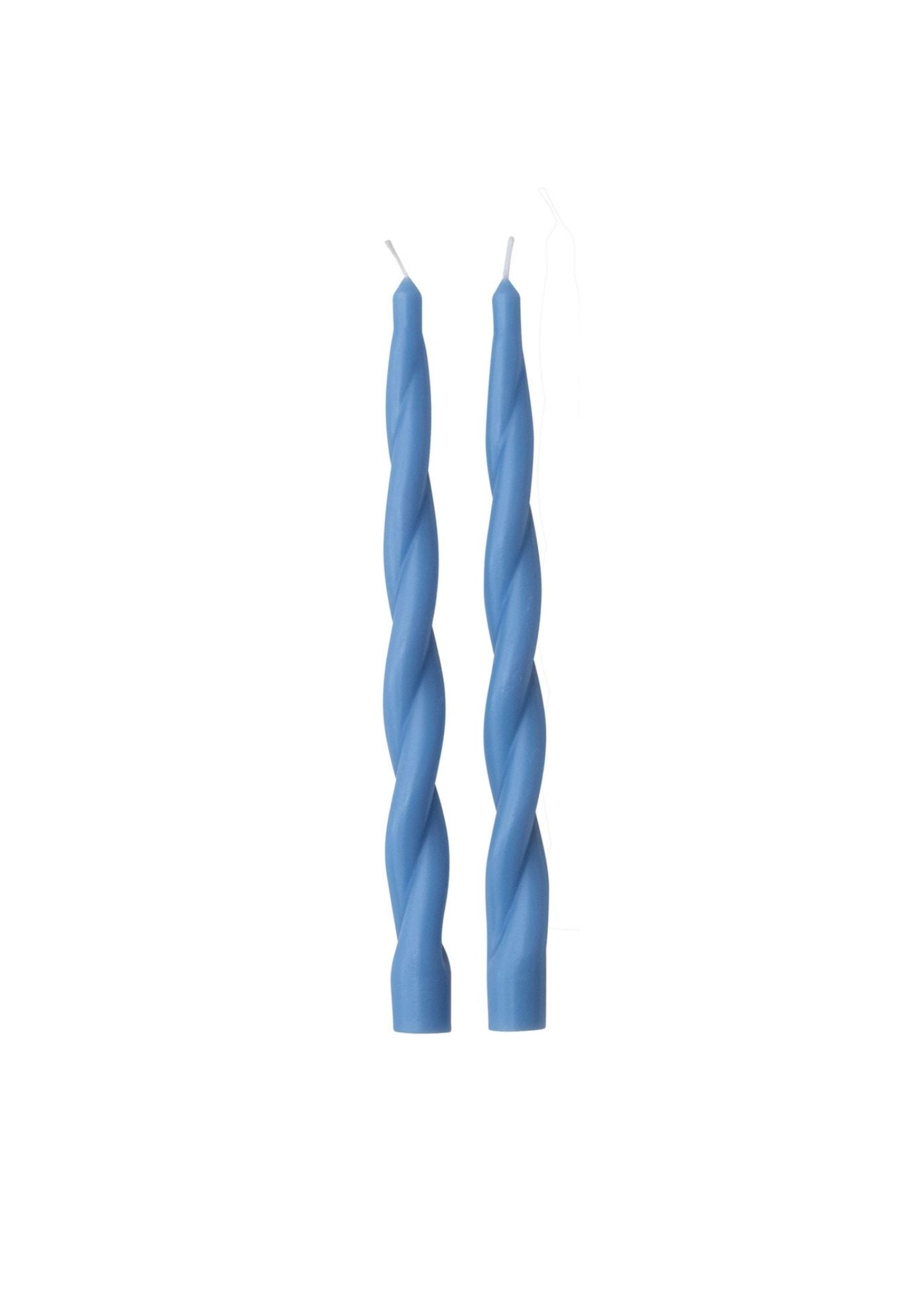 Twisted Taper Candles - Blue