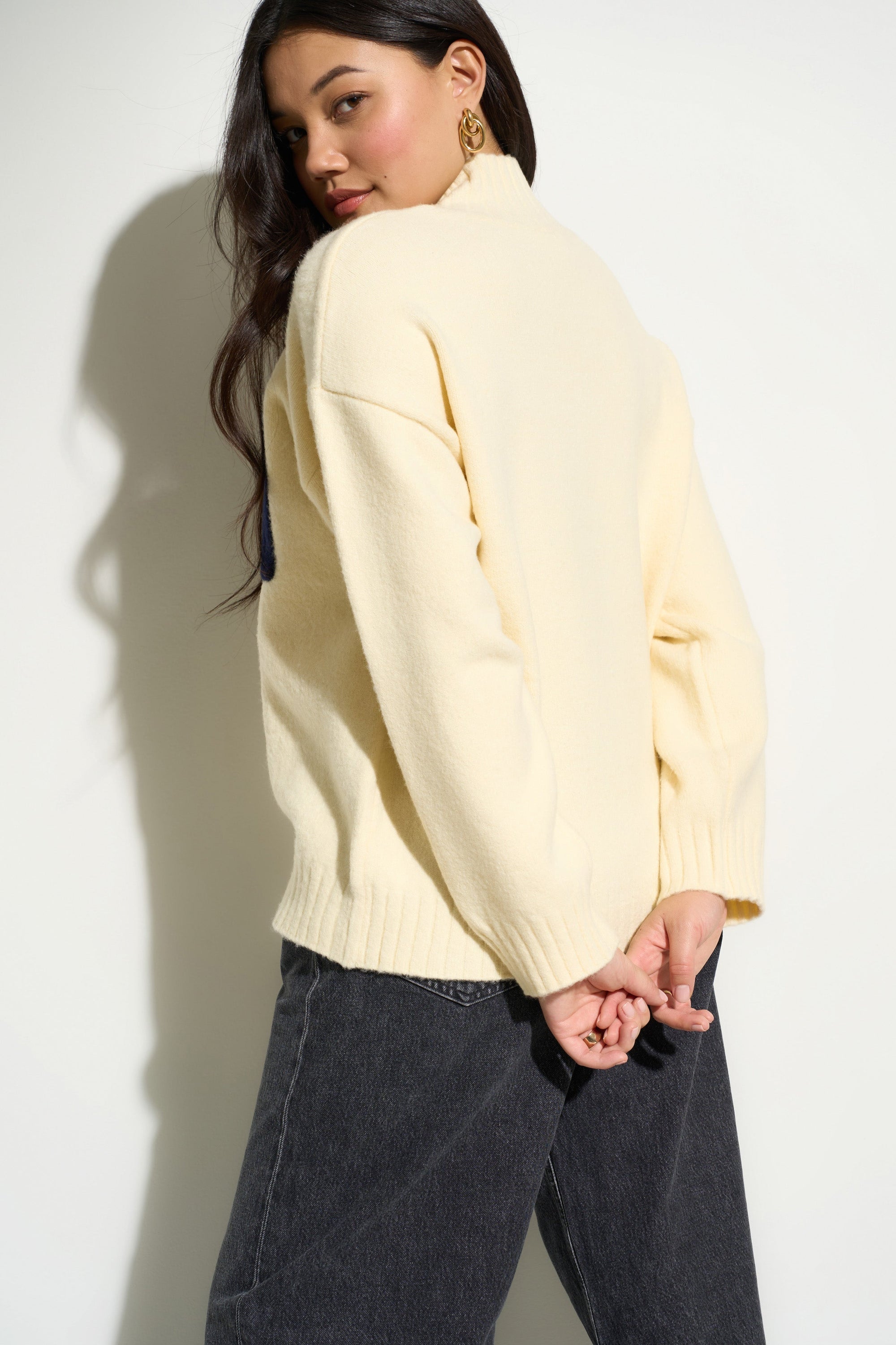 Bradley Oversized Turtleneck - Creme