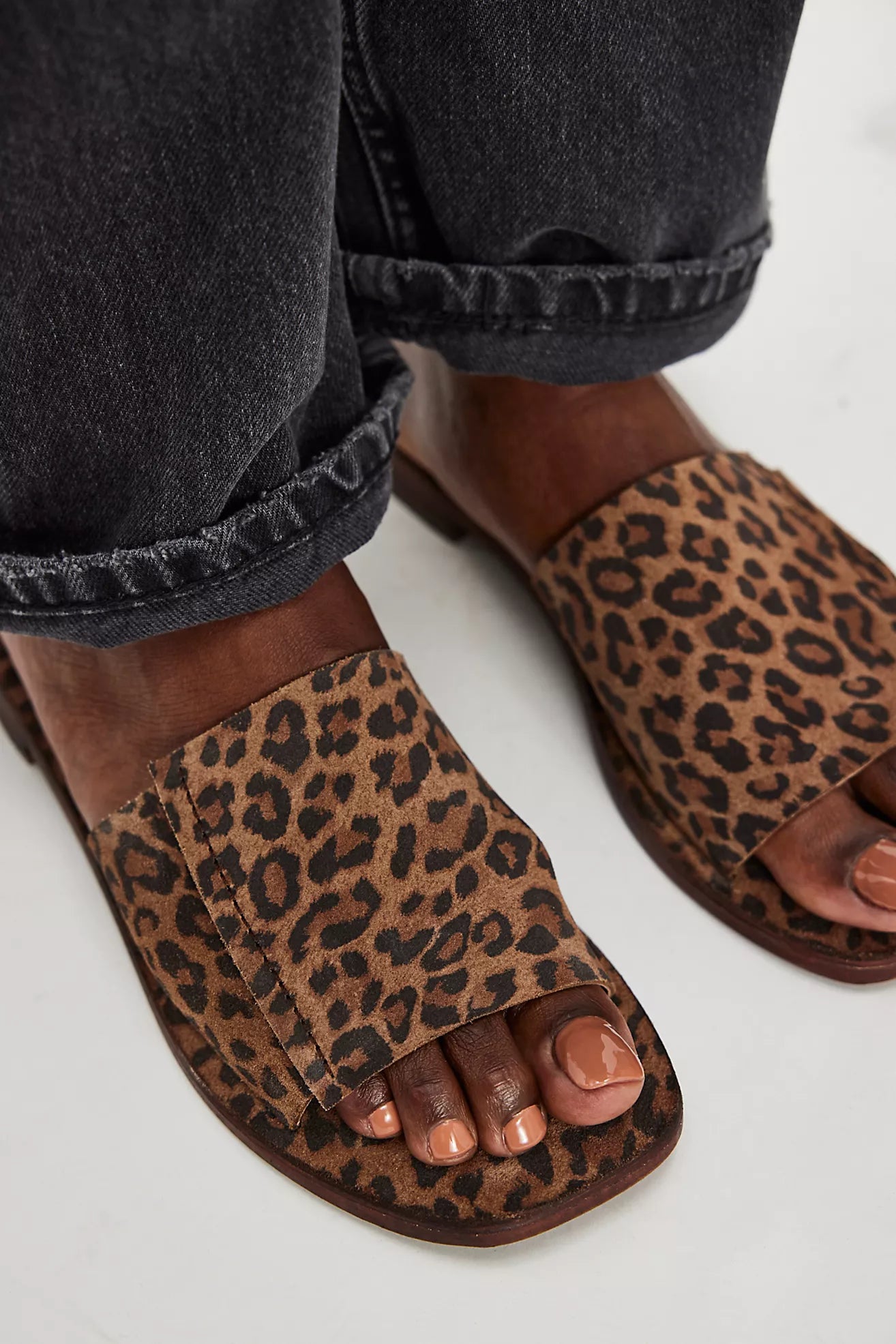Free People Verona Slide Sandal - Leopard