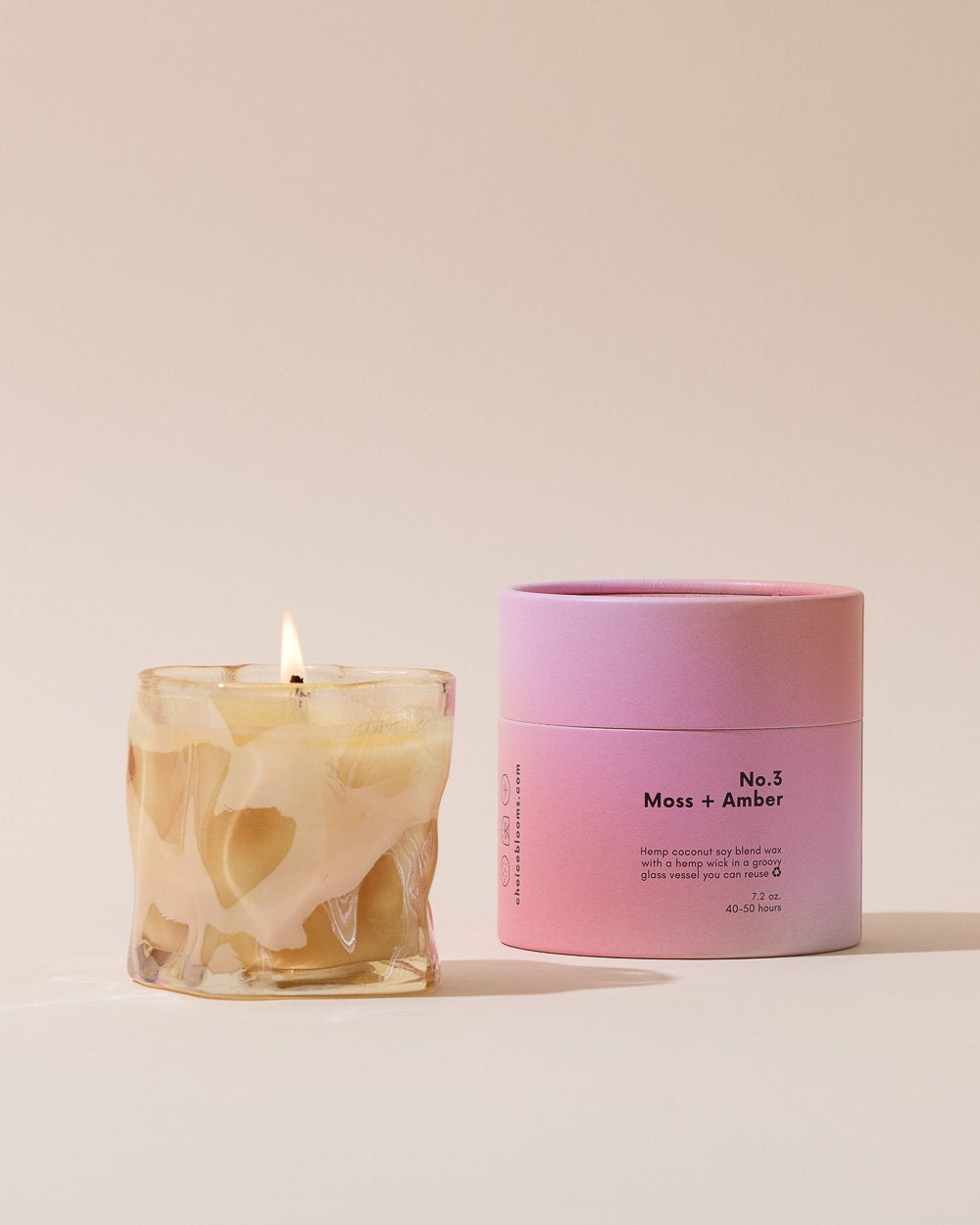 No. 3 Moss + Amber Candle