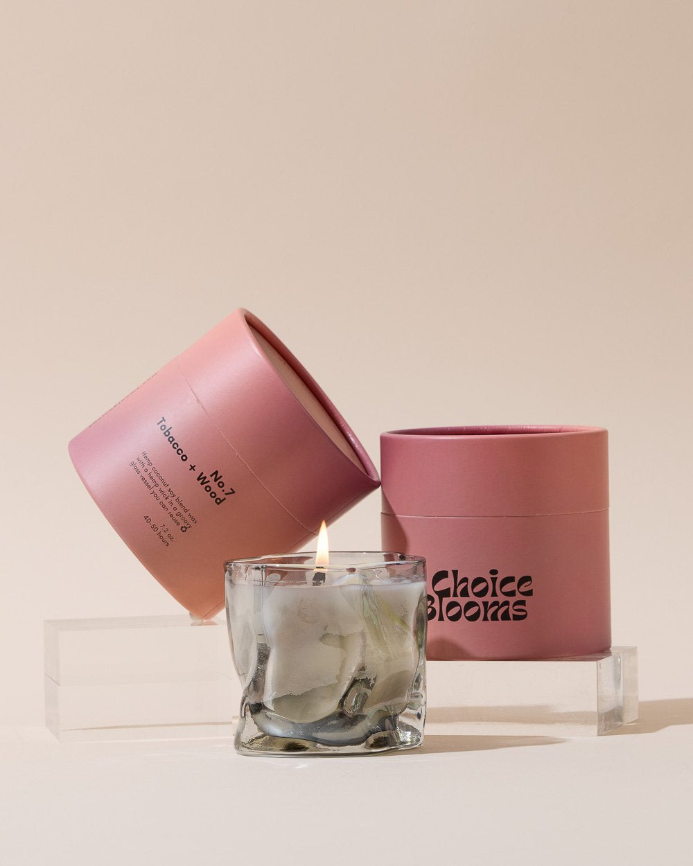 tobacco woods candle Blossom | Luxury Masculine Scent 2.5 x 2 x 2.5 Ingredients Our candles Natural Candles: Tobacco + Wood