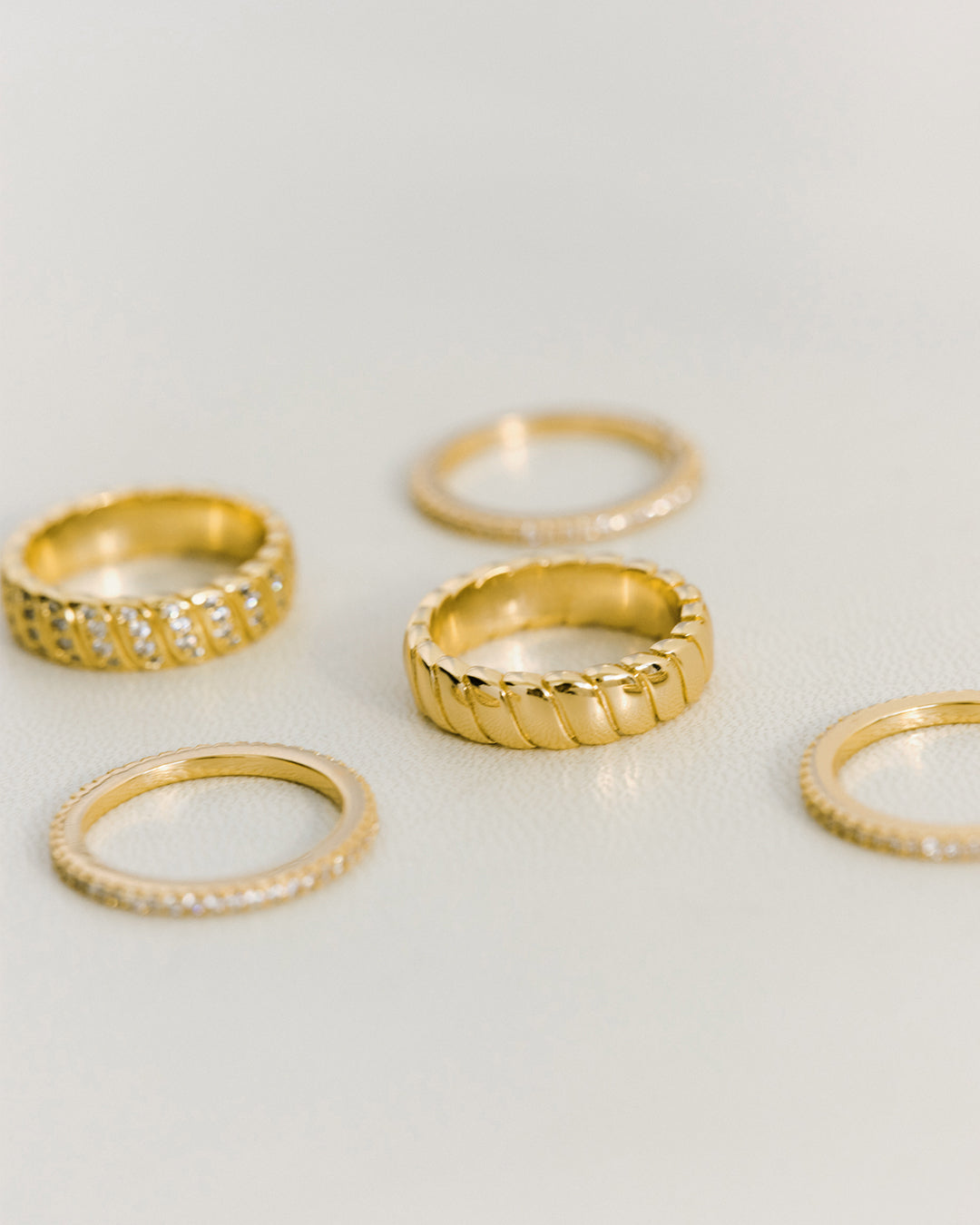 Luv Aj - The Snake Chain Ring Set -