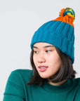 Verloop - Chunky Colorblock Knit Pom Beanie -