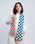 Verloop - Checkerboard Knit Mini Scarf -