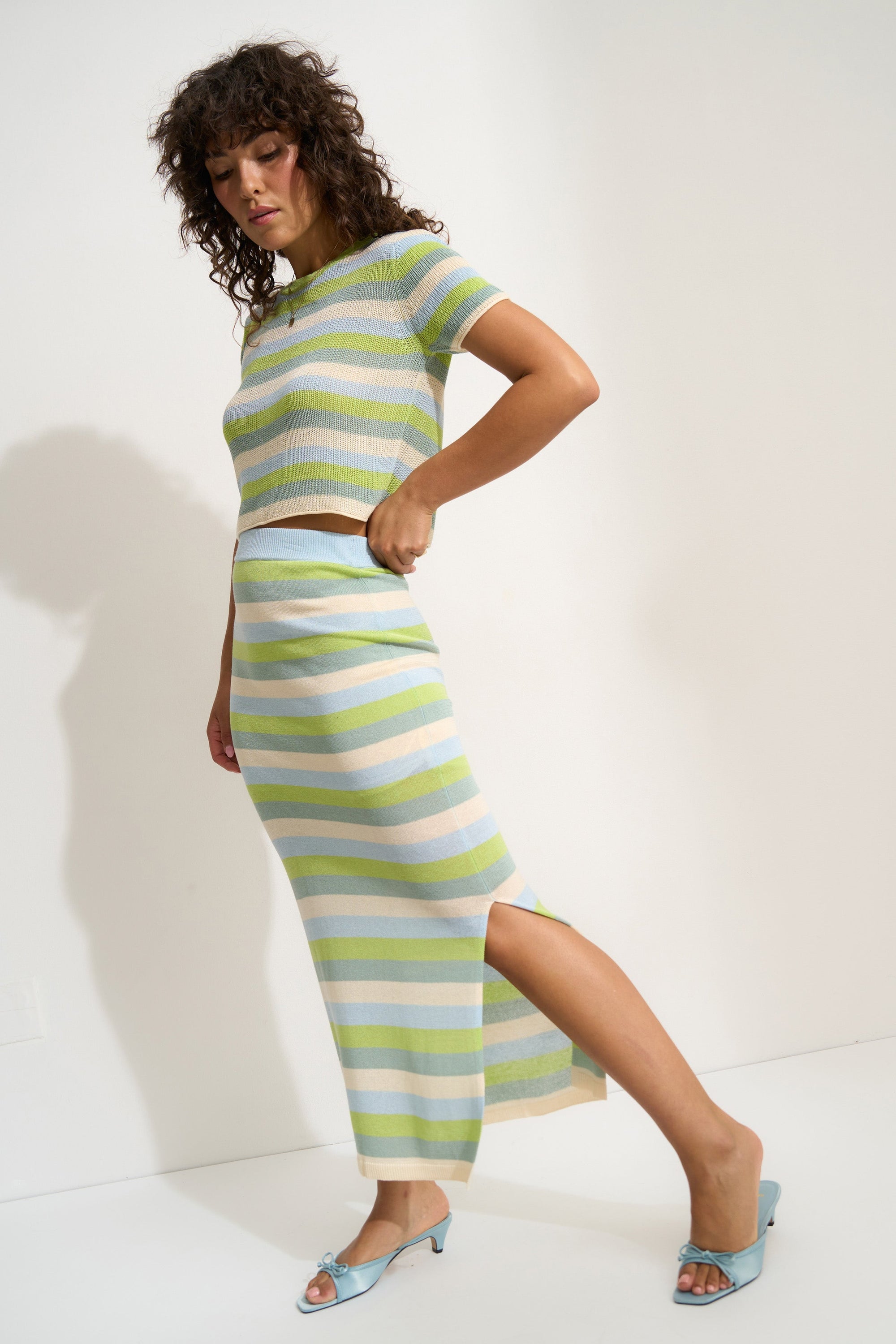 Clover Tee - Kiwi Stripe