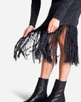 Intentionally Blank - Combo Stretch Leather Ankle Boot - BLACK LEATHER