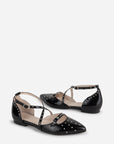 Intentionally Blank - Crowd Studded Criss Cross Flat -