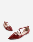 Intentionally Blank - Crowd Studded Criss Cross Flat -