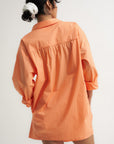 Be Idle - The Poplin Button Down - Peach -