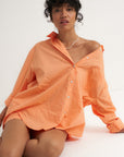 Be Idle - The Poplin Button Down - Peach -