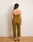 Beverly Strapless Jumpsuit - Chartreuse