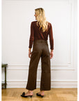 Toni Wide Ankle Pants - Brown