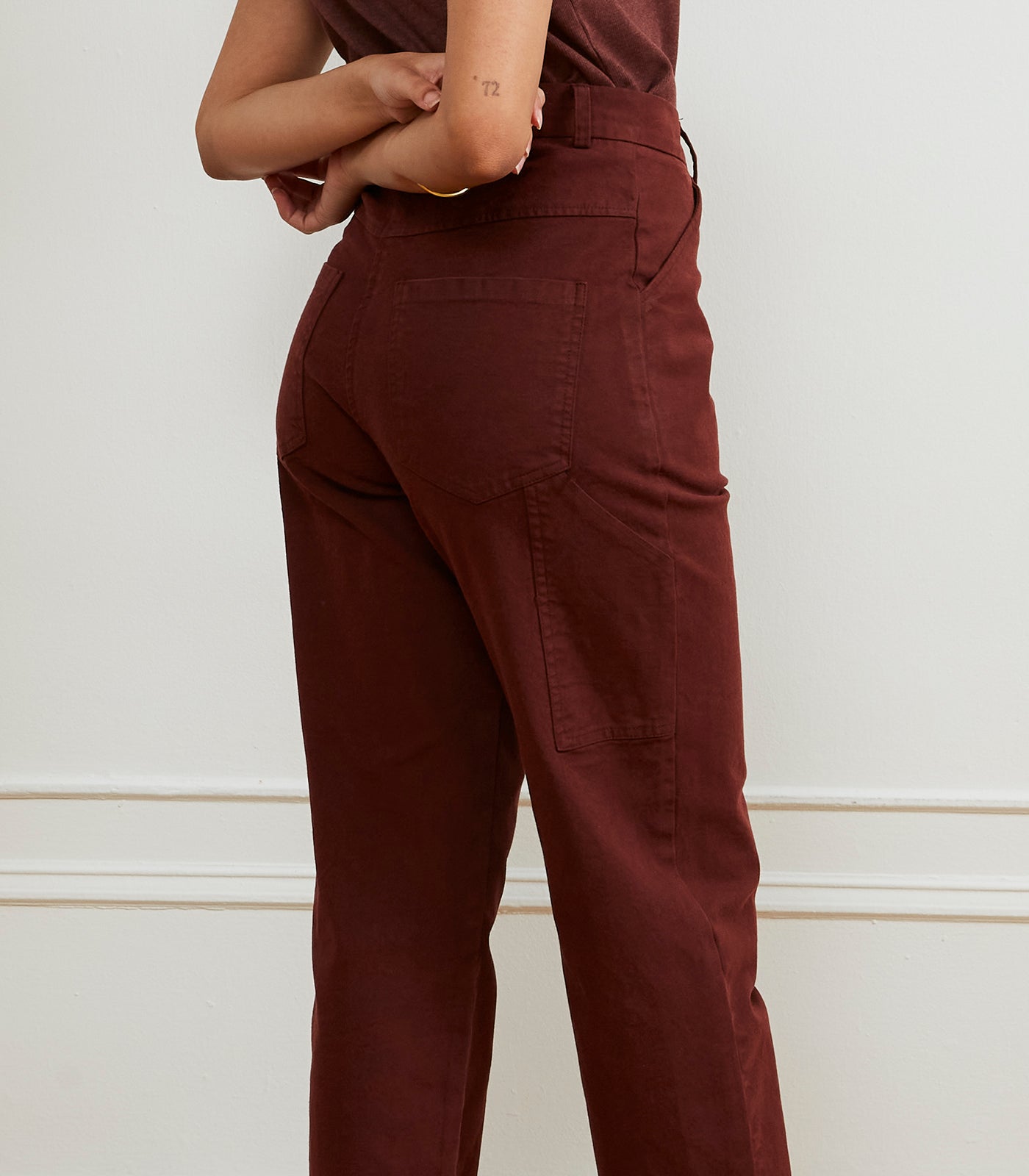 Loup - Agnes High Rise Painter Pants - Coffee -