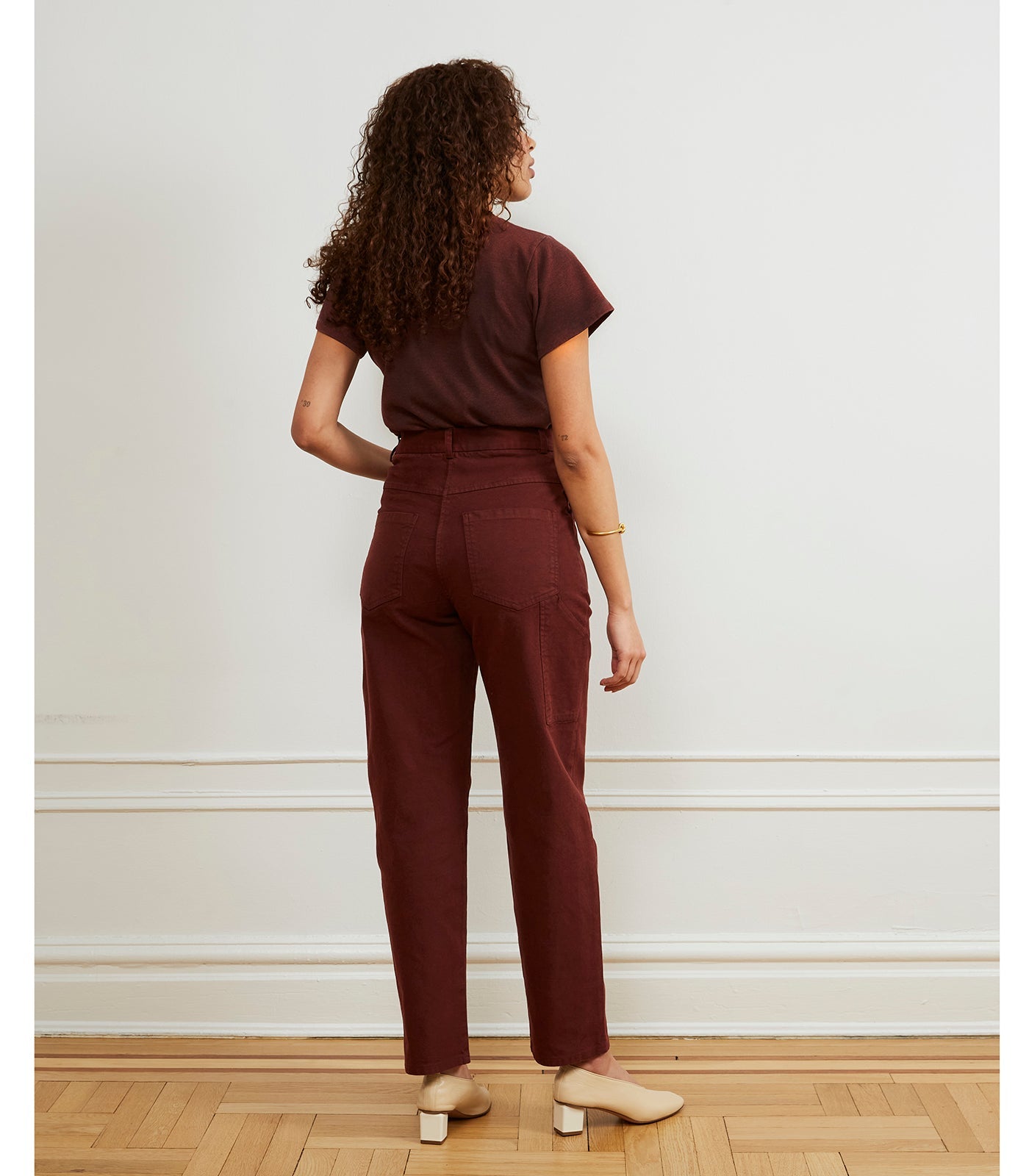 Loup - Agnes High Rise Painter Pants - Coffee -