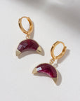 Luna Norte - Crescent Horn Huggie Hoop Earring -