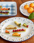 Crow Canyon Home - Max Humphrey x CCH Flowers Oval Tray - Blue -