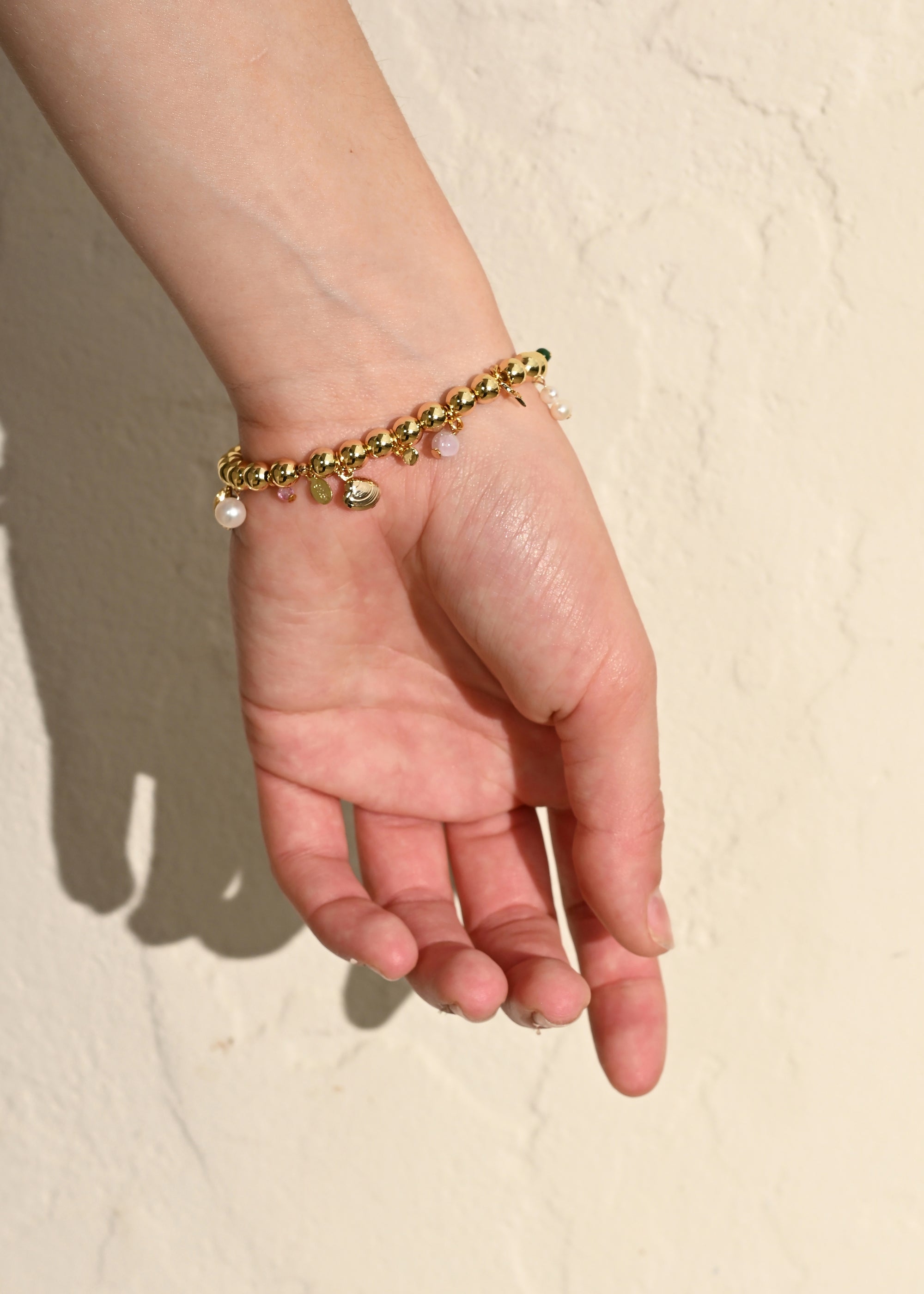 Stephanie's Charms Gold Bracelet