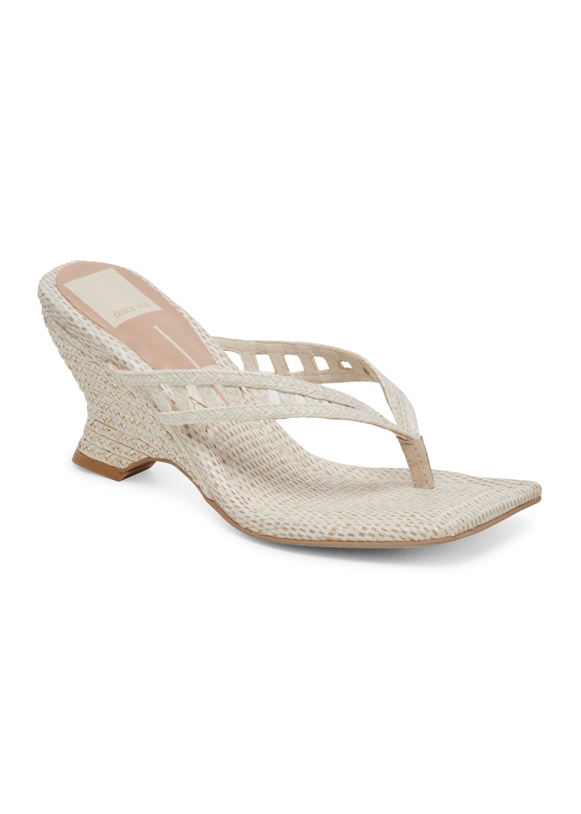 Nullah Wedges - Oatmeal Raffia
