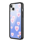 Wildflower iPhone case 13 Dreamy Hearts Blue Pink Cute