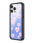 Wildflower iPhone case 15 Pro Max Dreamy Hearts Blue Pink Cute