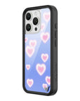 Wildflower iPhone case 16 Pro Dreamy Hearts Blue Pink Cute