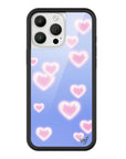 Wildflower iPhone case 16 Pro Max Dreamy Hearts Blue Pink Cute