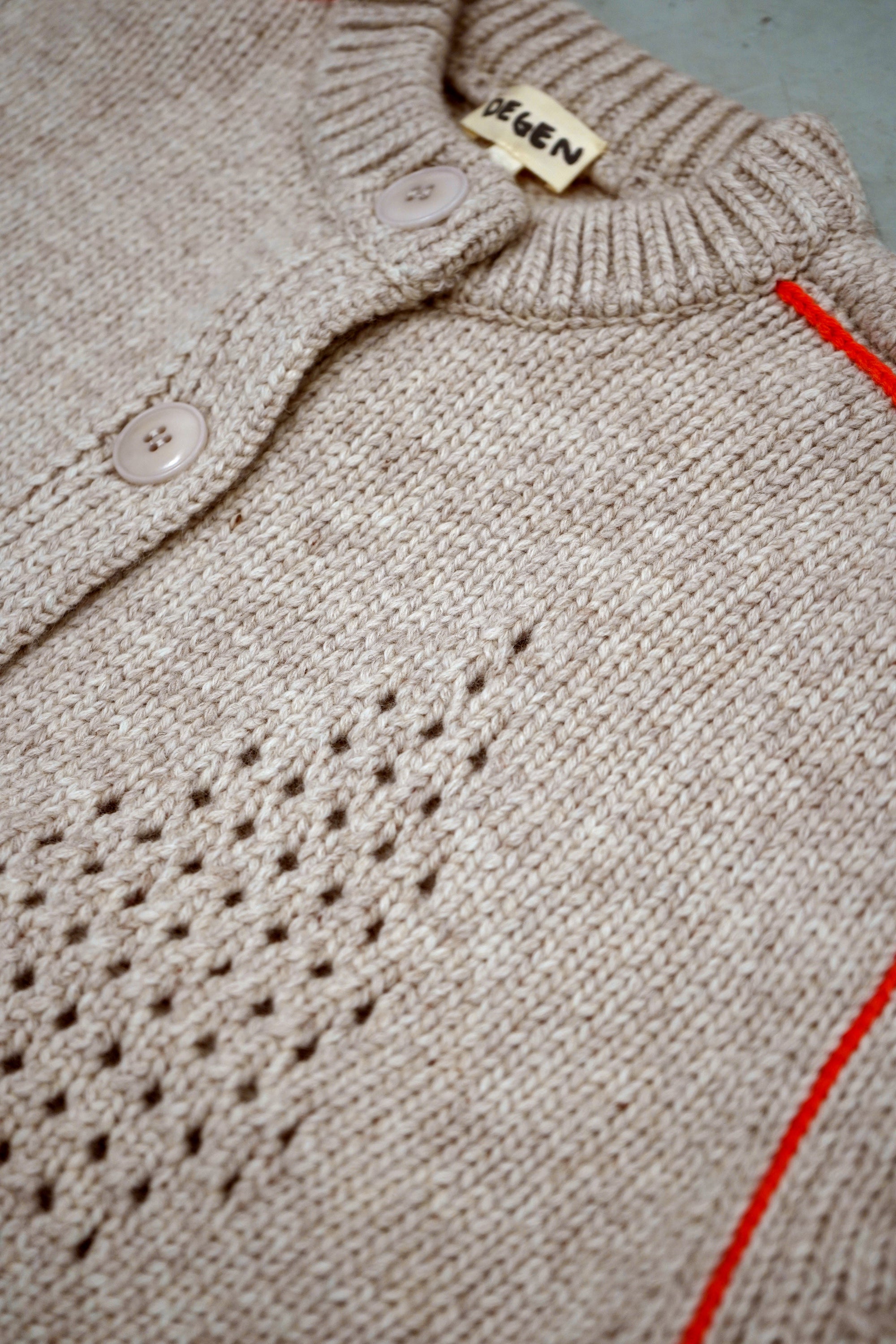Diamond Eyelet Cardigan - Breeze