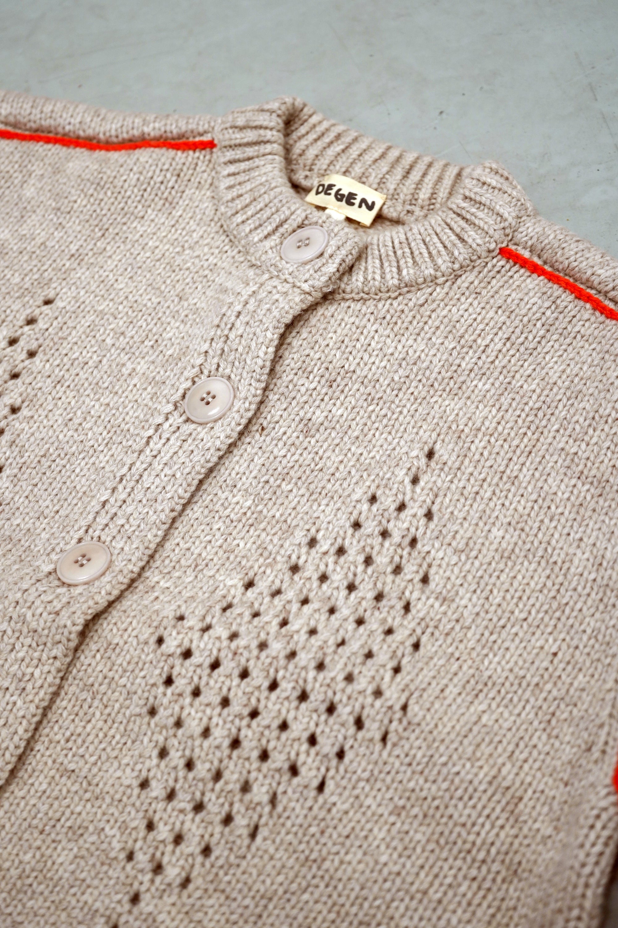 Diamond Eyelet Cardigan - Breeze