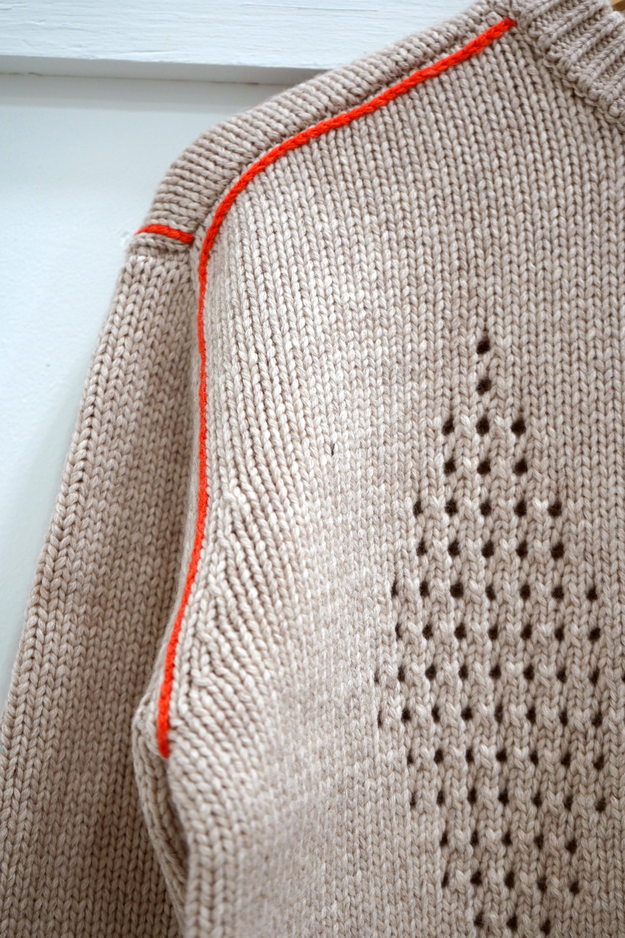 Diamond Eyelet Cardigan - Breeze