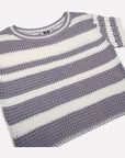 Gigi Knitwear - Flower T-shirt - Lavender/White -