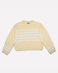 Gigi Knitwear - Wavy Stripe Sweater - Light Yellow & White -